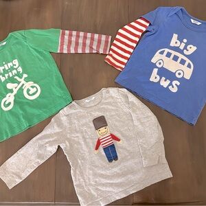 Kids Long Sleeve Graphic Shirt Trio